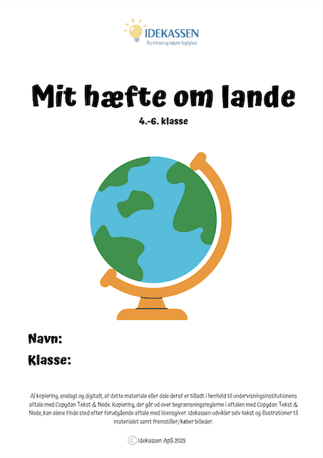 Mit hæfte om lande - Opgavekassen