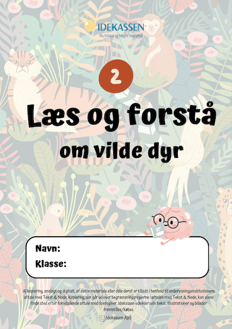 Læs og forstå om vilde dyr - Opgavekassen