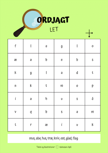 Ordjagt 1 - Opgavekassen