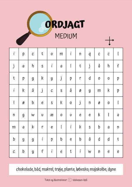 Ordjagt 1 - Opgavekassen