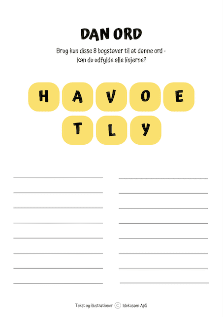 Dan ord 2 - Opgavekassen