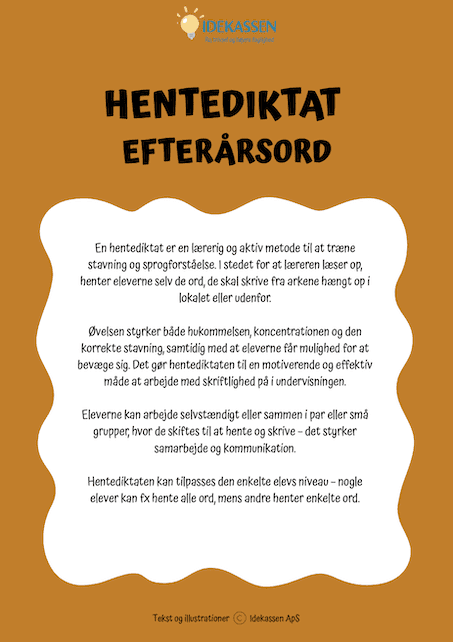 Hentediktat - Opgavekassen