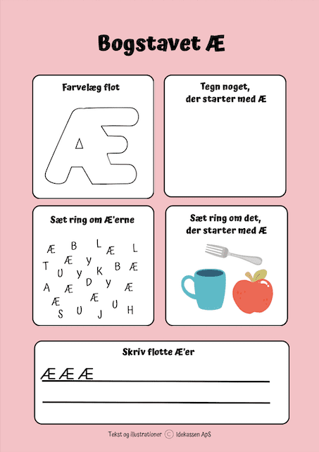 Æ - Bogstaver på Idekassen