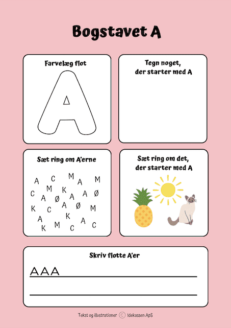 A - Bogstaver på Idekassen