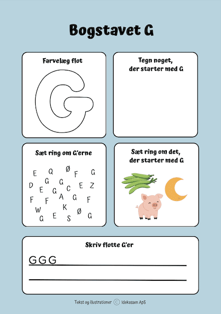 G - Bogstaver på Idekassen