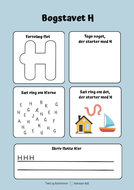 H - Bogstaver på Idekassen