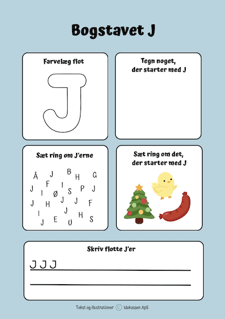 J - Bogstaver på Idekassen
