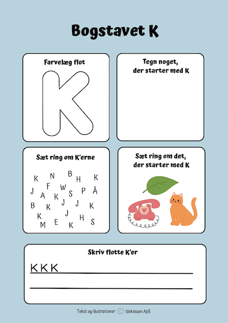 K - Bogstaver på Idekassen