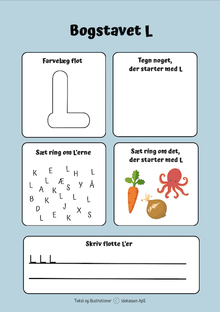 L - Bogstaver på Idekassen