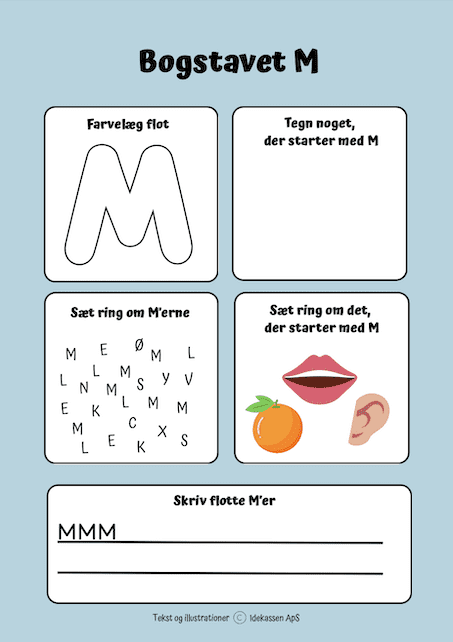 M - Bogstaver på Idekassen
