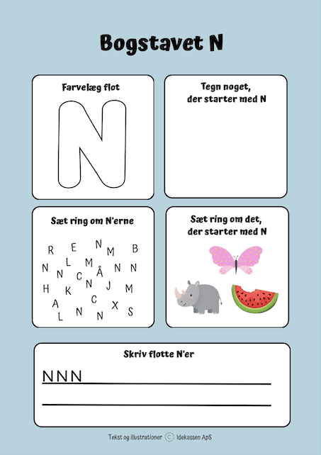 N - Bogstaver på Idekassen