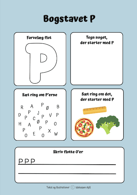 P - Bogstaver på Idekassen