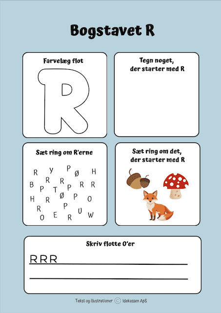 R - Bogstaver på Idekassen