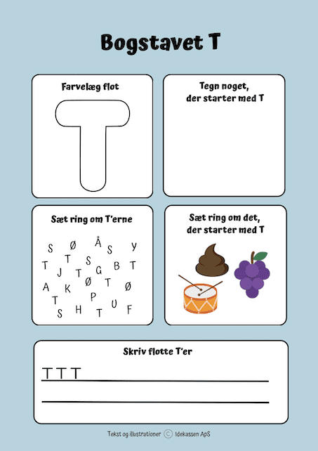 T - Bogstaver på Idekassen