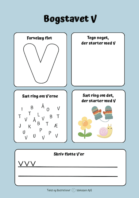 V - Bogstaver på Idekassen