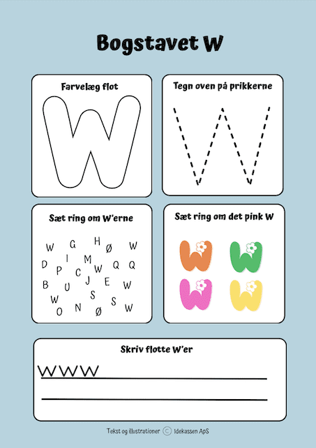 W - Bogstaver på Idekassen
