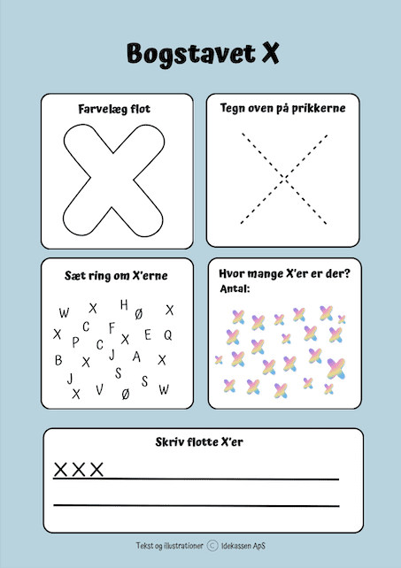 X - Bogstaver på Idekassen
