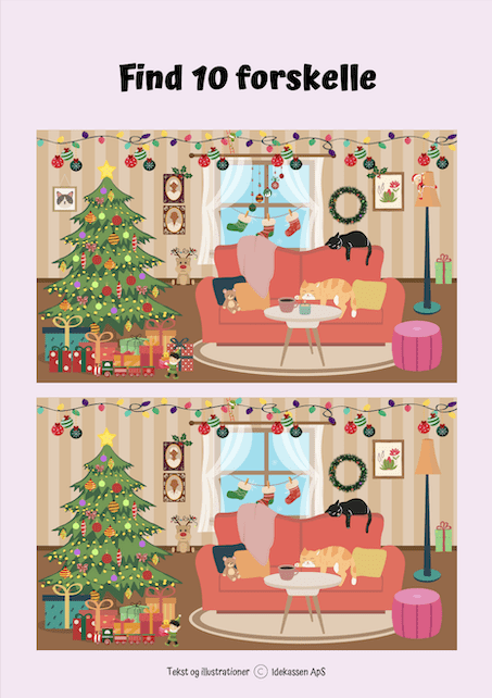 Find 10 forskelle - Jul på Idekassen