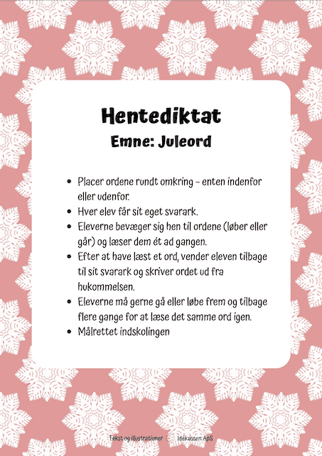 Hentediktat - Juleord 2 - Jul på Idekassen