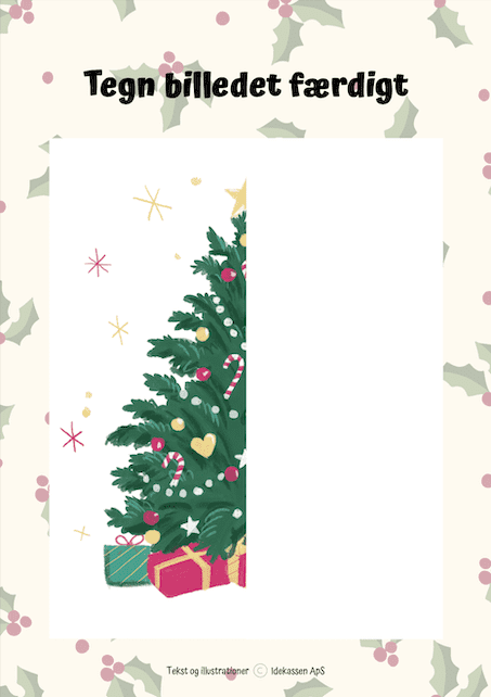 Tegn billedet færdigt - jul Idekassen