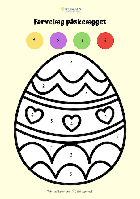 Farvelæg påskeægget - Opgavekassen - Idekassen