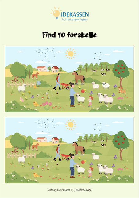 Find 10 forskelle på Idekasen