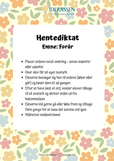 Hentediktat om forår på Idekasen