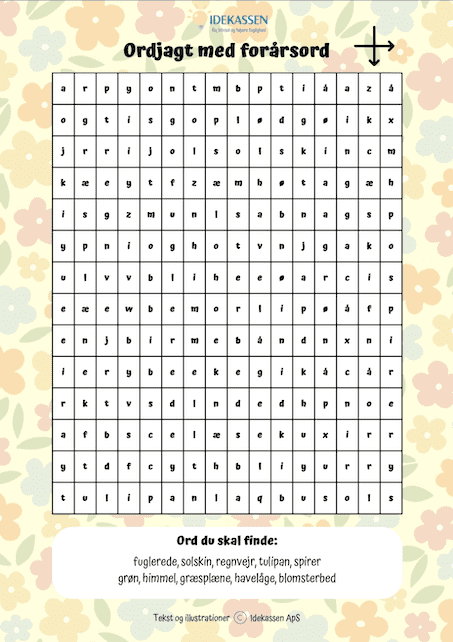 Ordjagt med forårsord - på Idekassen