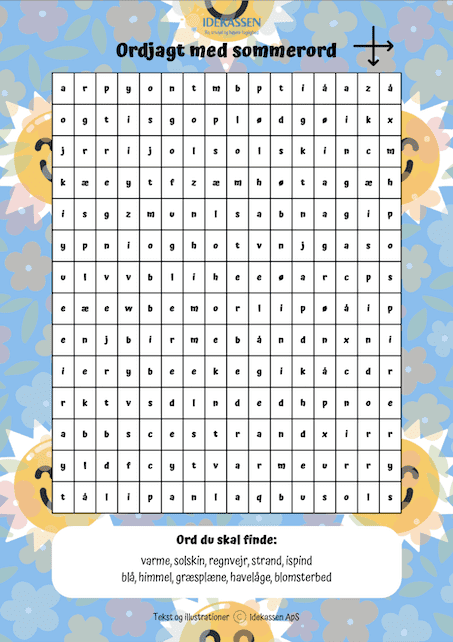 Ordjagt med sommerord - Idekassen