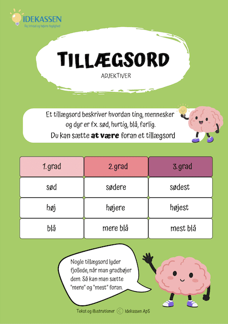 Tillægsord - Idekassen
