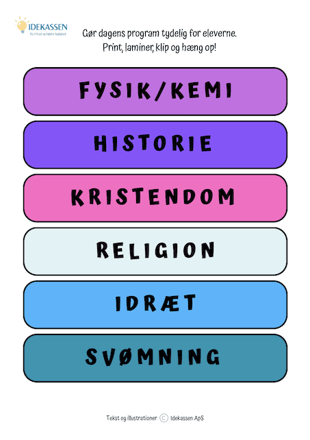 Tavlekort Fag 2 - Idekassen