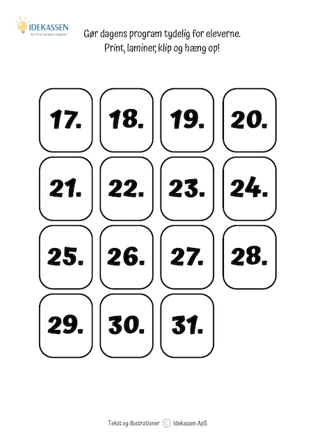 Tavlekort 17-31 - Idekassen