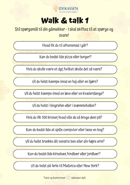 Walk & Talk - Idekassen