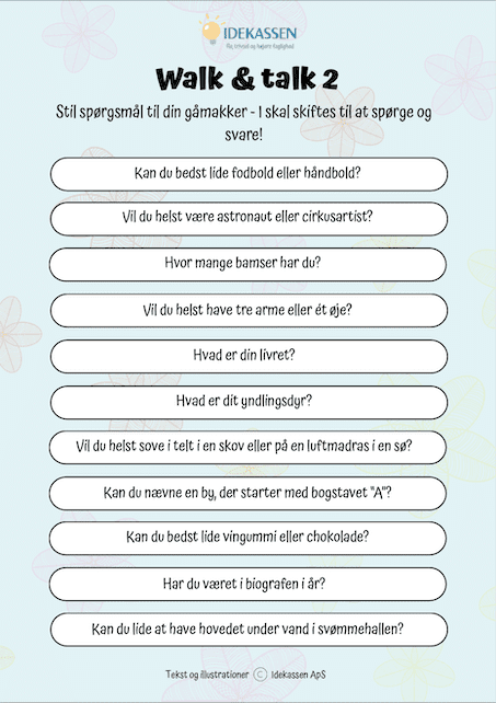 Walk & Talk 2 - Idekassen