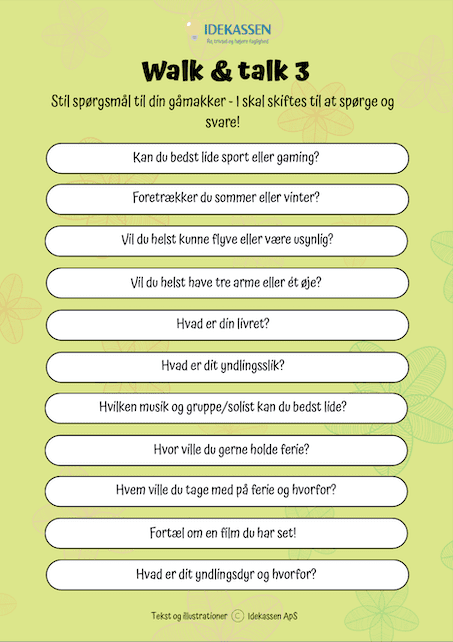 Walk & Talk 3 - Idekassen