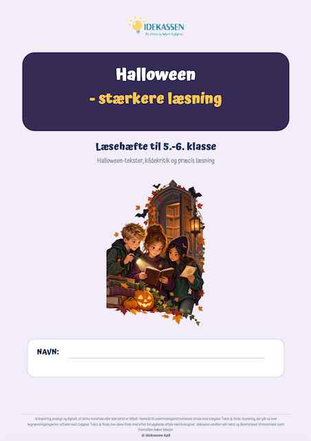 Halloween stærkere læsning 5.-6. klasse - Opgavekassen